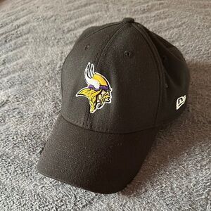 New Era Black Vikings Cap